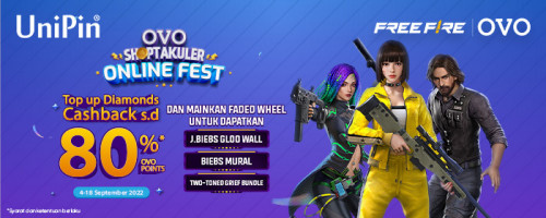 Top up Diamonds Free Fire Cashback 80% OVO Points!